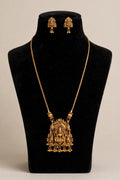 Lakshmi Temple Gopuram Pendant Set with Rope Chain