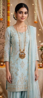 Lakshmi Arch Pendant Long Chain Set