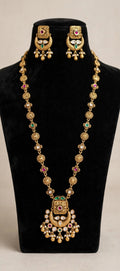 Chandbali Kundan Long Necklace Set (Rani Haar)