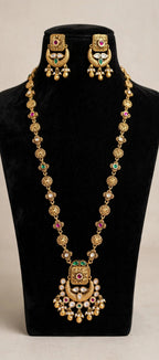 Chandbali Kundan Long Necklace Set (Rani Haar)